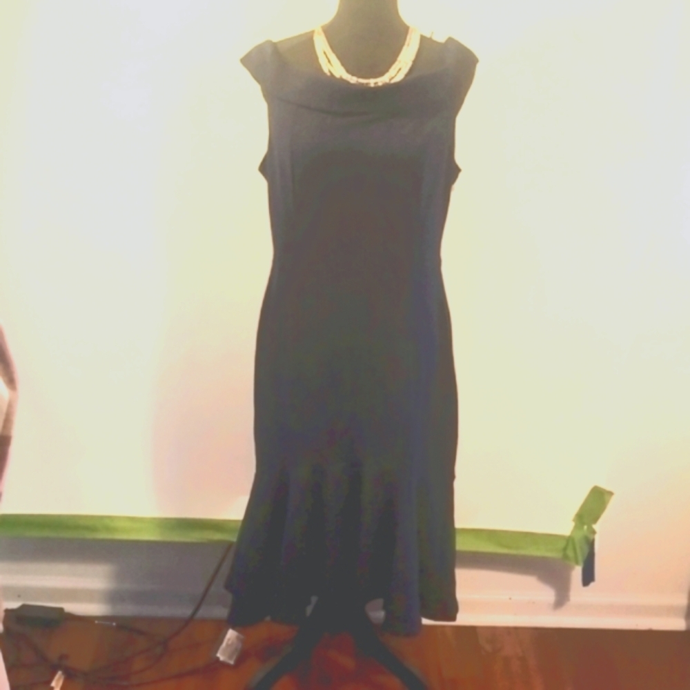 NWTG Knitee XL Navy Blue Off Shoulder Bodycon Evening Dress